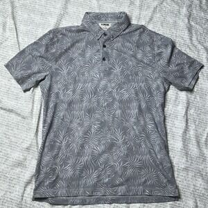 Linksoul Tempus Fugit Golf Polo Shirt Casual Preppy Grey Casual Mens Large